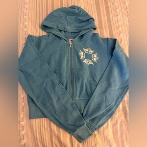 Boys Lie Light Blue Hoodie with Lime Accents